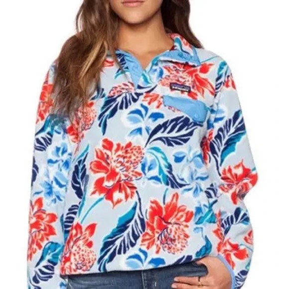 Patagonia Tops Patagonia Synchilla Snap T Fleece Pullover Hawaiian Manoa Bluered Size S